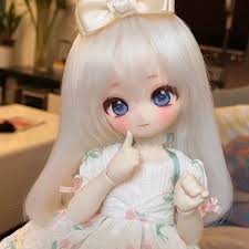 funny rabbit anime face resin bjd doll