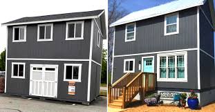 This article explains how you can turn an ordinary barn or shed into a livable tiny house with pictures. People Are Turning Home Depot Tuff Sheds Into Affordable Two Story Tiny Homes