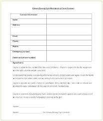Club Registration Form Template Word Membership Application