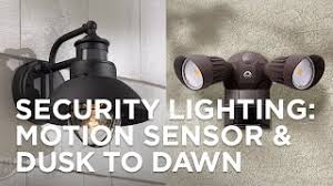 Security Lighting Motion Sensor Lights Dusk To Dawn Lighting Lamps Plus Youtube