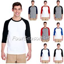Details About Gildan Heavy Cotton 3 4 Raglan Sleeve Baseball T Shirt Jersey Tee 5700 G570