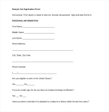 Job Application Form Word Document Free Simple Application