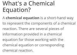 What Is Chemical Equation Brainly In