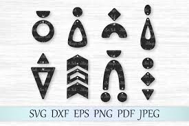 Geometric Earring Designs Cut Files Graphic By Magicartlab Creative Fabrica