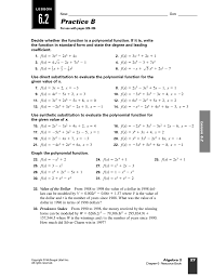 Mcdougal littell algebra 2 answers. 6 2 Practice B