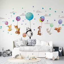 Large Wall Stickers Animals On Colorful