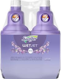 swiffer wetjet 42 2 oz multi purpose and hardwood floor cleaner lavender vanilla and comfort scent liquid refill 2 count