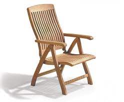bali teak outdoor recliner chair