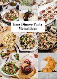 dinner party menu ideas celebrations