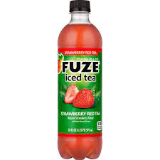 fuze iced tea strawberry red tea bottle