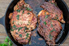 pan seared ribeye steak precious core