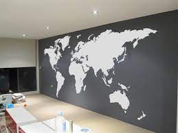 Extra Large World Map Vinyl Wall