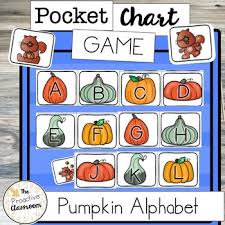 Tricks to learn ranks of alphabets for reasoning section · learning this word helps you to learn the rank of 5 letters which are the multiple of . Pumpkin Alphabet Pocket Chart Game Letter Identification Preschool Fall