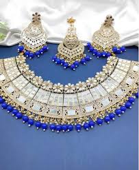 royal blue necklace set