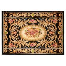 antique spanish savonnerie rug in room