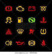 car dashboard icons vector photo