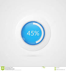 45 Percent Pie Chart Percentage Vector Infographics Circle