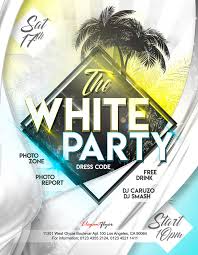 White Party Free Flyer Psd Template Freebiedesign Net