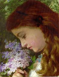 (Girl with Lilac by <b>Sophie Anderson</b>) - lilac