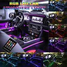Amazon Com Holdcy Car Led Lights Strip Multicolor Rgb Interior Car Lights 5 In 1 With 236 22 Inches Fiber Optic Ambient Lighting Kits Music Sync Rhythm Sound Active Function And Wireless Remote Control Automotive
