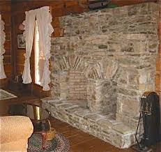Log Cabin Fireplace With Wood Storage