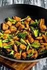 asian inspired pork and broccoli stir fry