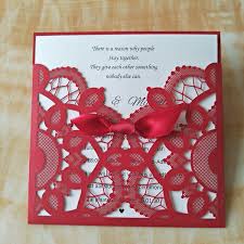 Red Wedding Invitations 2020 Lace Birthday Party Invitation Cards With Envelope Free Customized Printing Wedding Supplies Handmade Invitations How To