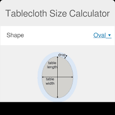 Tablecloth Size Calculator Find The