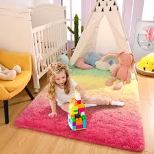 softlife soft rainbow area rugs for