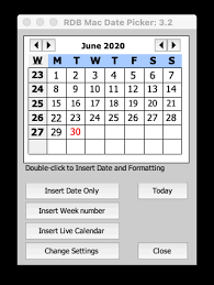 date picker mac excel automation