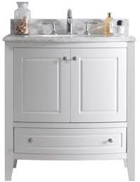 Find inspiration and ideas for your bathroom and bathroom the bathroom is associated with the weekday morning rush, but it doesn't have to be. Best Deal Laviva Estella 32 White Bathroom Vanity Cabinet With White Carrera Counter 3130709 32w Wc