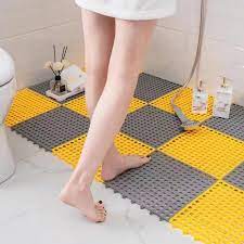 bathroom floor tiles rubber with drain
