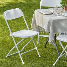 White Textured And Contoured Folding Chair