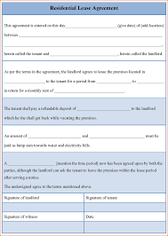 Residential Lease Agreement Template Download Muthafunkaz Download