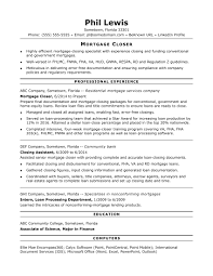 Mortgage Closer Resume Sample Monster Com Cover Letter Sample 7589