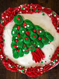 festive christmas tree cake decoration