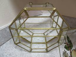 Vintage Glass Jewelry Box Glass