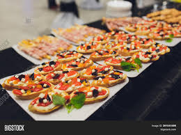 A snack is a small portion of food eaten between meals. Cold Snacks On Buffet Image Photo Free Trial Bigstock
