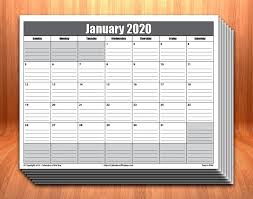 Printable Monthly Calendar With Lines For 2020