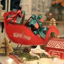 Small Handmade Traditional Metal Christmas Santa Sleigh - Etsy