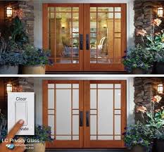 Wood Framed Doors With Lc Privacy Glass