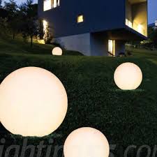 Large Spherical Lights On Ground