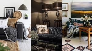 black sofa ideas for living room how