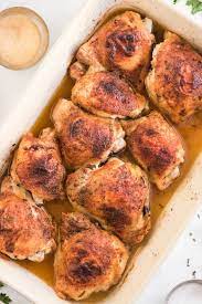 easy oven baked en thighs in just