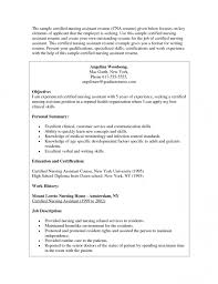 Nursing Assistant Resume Objective Resume Example