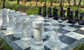 blue frp garden decor large chess set 3