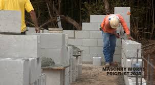 Masonry Works List 2023 Costconmat