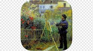 Monet Painting In His Garden At