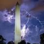 Watch a Bolt of Lightning Strike the Washington Monument