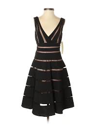 Details About Nwt Mikael Aghal Women Black Cocktail Dress 0